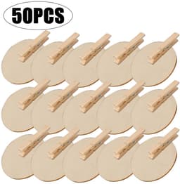 Dailygoods- Knijpers Miniatuur - Houten Knijpers - 50 Stuks - Ronde Klemmen - 5 x 5,8 cm - Duurzaam Hout - Houten Clips — thumbnail 3