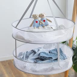 Dailygoods- Kruidendroogrek Opvouwbaar - Hangend Droogrek - Dubbellaags - Lichtgewicht Mesh - Ademend Ontwerp - Duurzaam Materiaal — thumbnail 5