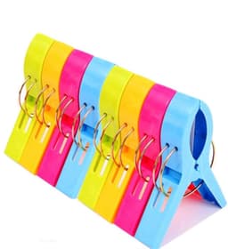Dailygoods- Handdoekklemmen 8 stuks - Windbestendige Klemmen - Antislip Clips - Kunststof Wasknijpers - Sterke Klemkracht - Gekleurde Klemmen — thumbnail 1