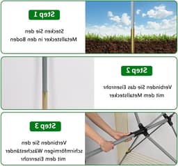 Buiten droogmolen met basis en beschermhoes, 50 m lange waslijn, ideale droogrek voor balkon en tuin in parasolvorm — thumbnail 3