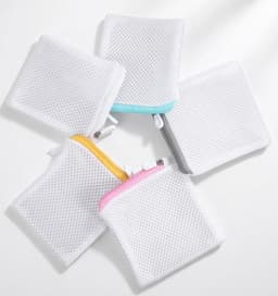 Kleine wasnetjes met ritssluiting voor fijne was, ondergoed en sokken - 5 stuks voor veilig wassen en reisopslag (14 x 12 cm) — thumbnail 1