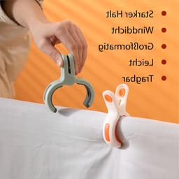 Grote Kledingknijpers voor Handdoeken en Strandstoelen - 10 Stuks Winddichte Kledingclips voor Buitengebruik en Touwtjes — thumbnail 3