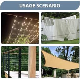 SnelShoppen - Rvs Draad Kabel 25 m 1 mm 7x7 Sterkte 304 Roestvrij Staal Kabel Voor Clothesline, Balkon, Tuin, Patio, DIY Projecten, Zonder Sheath — thumbnail 2