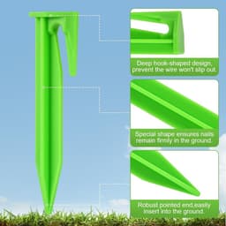 SnelShoppen - Robotic Lawnmower Pegs en Kabelbevestigingshaken - 100 Stuks Grondpinnen - 8.5 cm Groen - Voor Robotgrasmaaier en Limietkabel — thumbnail 5
