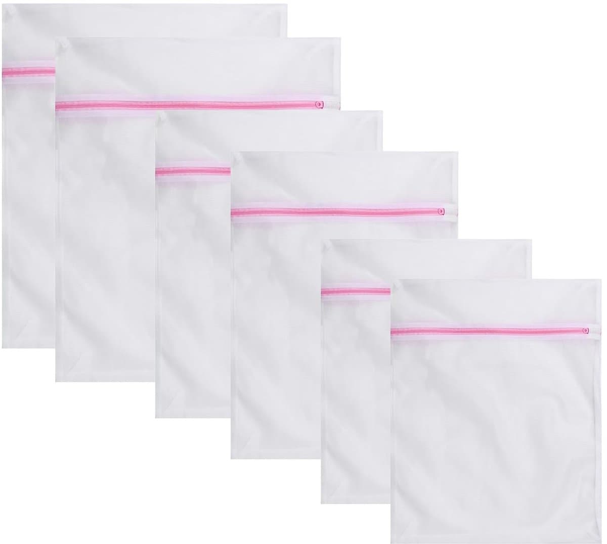 Solidchoice - Set van 6 Herbruikbare Mesh Waszakken met Rits — afbeelding 1