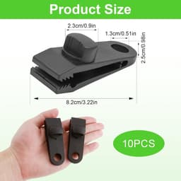 10 stuks zeilspanners, zeilbevestiging, tarp clips, tentzeilclips, verstelbare zeilbevestiging voor camping, luifels, zonnezeil en tuin, antislip ontwerp voor een veilige grip — thumbnail 3