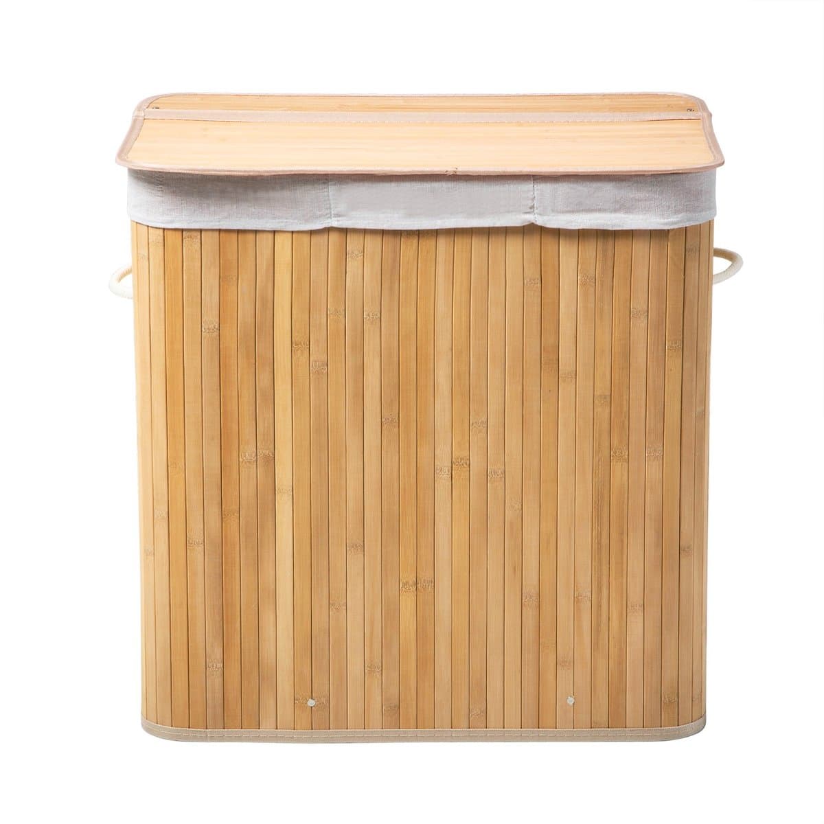CALICOSY - 3-vak wasmand van bamboe 150L H60 cm - YSA — afbeelding 1