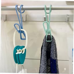 Multifunctionele Kledingklem - Ophangsysteem Clips - Drogen en Ophangen - Hoge Duurzaamheid - 10 Stuks - Blauw — thumbnail 2