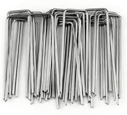 SnelShoppen - Pack van 30 Grondankers, 100 mm Pinnen, Stabiele Tentpinnen, Gegalvaniseerde Grondankers voor Vogelbeschermnet, Schutting, Tuin, Onkruid — thumbnail 1