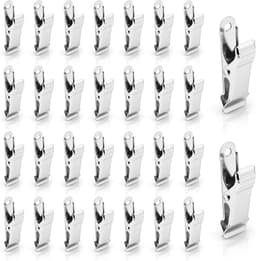 Mini Krokodillenklemmen - Veerklemmen Metalen Clips - Hobby Knutselen Ophangen - Gladde Kaak Stevige Veer - 4 cm - Zilver — thumbnail 1