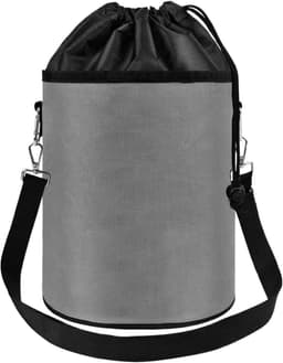 Wasknijper Organizer - Kledinghanger Tas - Wasknijpers Opbergen - Trekkoord Ontwerp - 19x19x24cm - Grijs — thumbnail 1