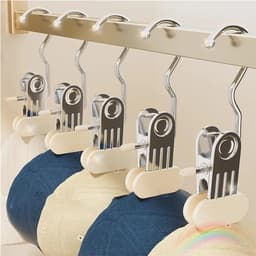 Edelstahl-Clip, Handdoek-Clip, Stranddoek-Clip, roestvrije en winddichte Metaal-Clip voor het sluiten van voedsel, sokken, kleding, beddengoed enz. (Wit- 10pcs) — thumbnail 2