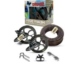 Waslijn Kit - Kledinglijn Buiten - Kleding Drogen - Roestvrij Staal PVC - 150 Voet - Brons