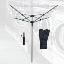Droogmolen - Droogtoren - Kleding Drogen - Inclusief Grondanker - 40 Meter - Grijs — thumbnail 2