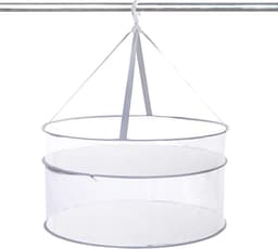 Droogmand Dubbele Laag - Opvouwbare mand - Kleding Drogen - 360 Graden Draaibaar - 60 x 40 cm - Grijs — thumbnail 1