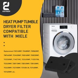 9164761 Plintfilter Vervanging geschikt voor Miele T1-droger - Compatibel met Miele T1 warmtepompdroger - Inclusief 4 schuimfilters - Houd uw droger efficiënt en pluisvrij — thumbnail 4