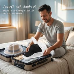 Complete set voor het wassen van petten: beschermende waszak, opvouwbare standaard en anti-deformatie bescherming voor wasmachine en vaatwasser. — thumbnail 2