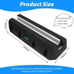 Dempingssokkel Airco - Trillingsvoet Rubber - Apparaten Stabiliseren - Inclusief Waterpas - 450 mm - Zwart — thumbnail 4
