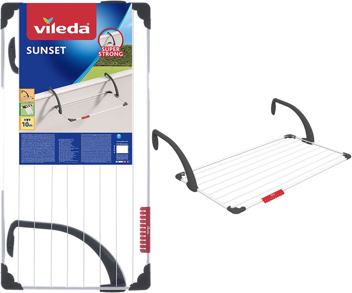 Balkondroger Vileda Sunstet Rek - hanger voor klein ondergoed met wandmontage Wit — afbeelding 1
