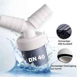 JHUBERS - Y-Adapter Afvoer voor Vaatwasser en Wasmachine - 40mm met 2 Slangklemmen — thumbnail 5