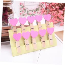 Mini Houten Knijpers - Foto Clips - Decoreren van foto's - Fijne afwerking - 100 stuks - Roze — thumbnail 3