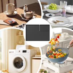 Beschermingsmat Droger - Wasdroger Mat - Apparaat Beschermen - Met Pluizenopvang - 66x46 cm - Zwart — thumbnail 3
