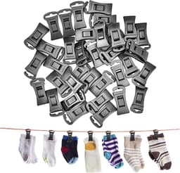 Wasknijpers - Kledingclips - Kleding Drogen - Antislip Ontwerp - 40 Stuks - Wit — thumbnail 5