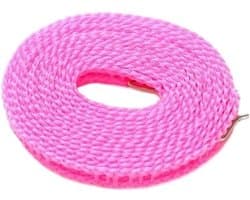 Draagbare Waslijn - Reis Waslijn - Was Ophangen - Antislip Nylon - 2 Stuks 5/10m - Roze