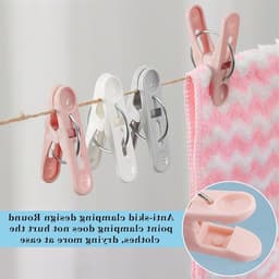 50 Stuks Kledingknijpers van Extra Sterk Plastic voor Binnen en Buiten, Ideaal voor Waslijnen en Kledinghangers — thumbnail 3