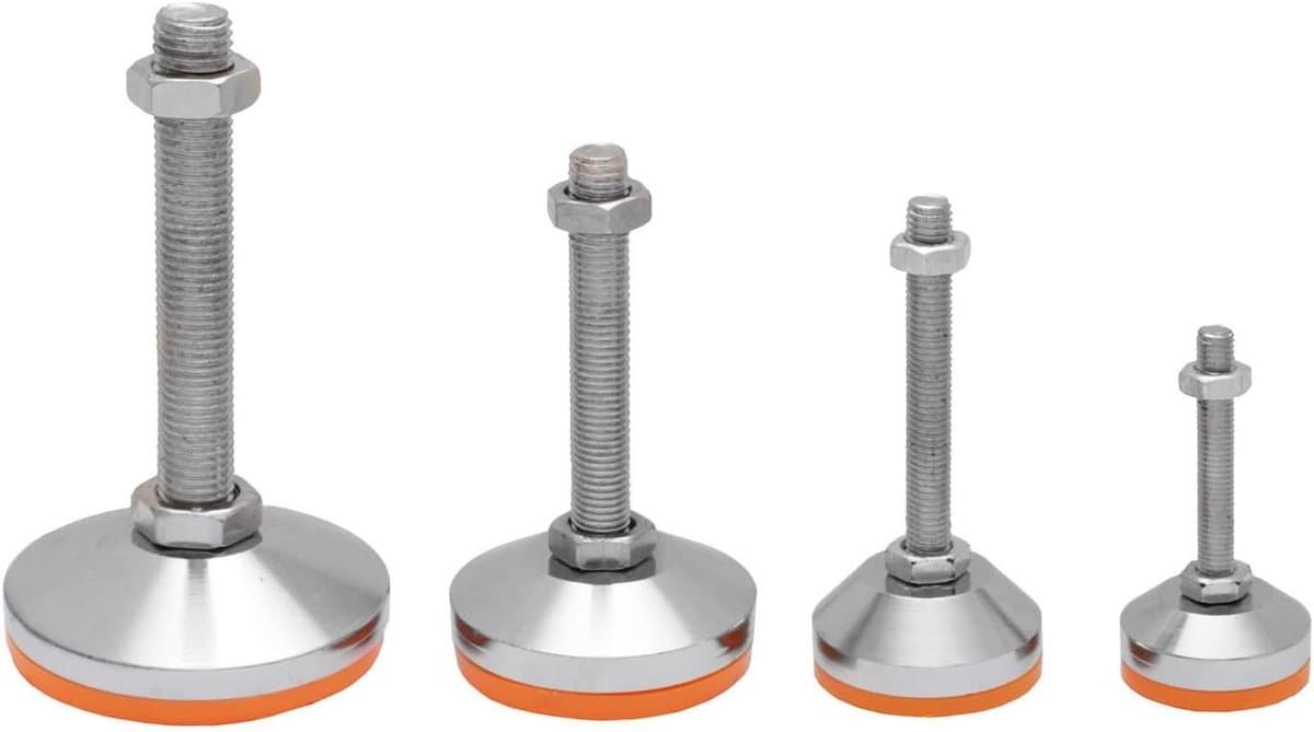 Machinevoet - Verstelbare poot - Trillingen dempen - Hoog belastbaar staal - Ø60x136mm M12 - Verzinkt — afbeelding 1