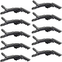 Krokodil Clips - Haar Styling Klem - Haar Verdelen - Antislip Grip - 10 Stuks - Zwart — thumbnail 4
