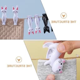 12 Stuks Kat Clip Kleding Mini Kledingknijpers voor Foto's, Theedoeken en Winddichte Handdoeken - Antislip Knijpers voor Thuisgebruik — thumbnail 1