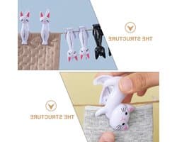12 Stuks Kat Clip Kleding Mini Kledingknijpers voor Foto's, Theedoeken en Winddichte Handdoeken - Antislip Knijpers voor Thuisgebruik