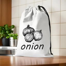 Aardappelcontainer Linnen - Groentezak Opbergzak - Keuken Organisatie - Ademende Katoenstructuur - Groot Formaat - Niet Gespecificeerd — thumbnail 2