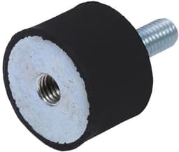 Dailygoods- Schokdemper Rubber - Trillingsdempers - Silent Block Isolator - Cilindrische Beugels - Pack van 4 - Zwart/Zilver - Trillingsdemper — thumbnail 3