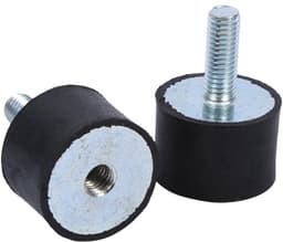 Dailygoods- Schokdemper Rubber - Trillingsdempers - Silent Block Isolator - Cilindrische Beugels - Pack van 4 - Zwart/Zilver - Trillingsdemper — thumbnail 4