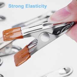Dailygoody - Wasknijpers - Robuuste klemmen - 20 stuks - Roestvrij staal - Stevige clips - Perfect voor kleding en handwerk — thumbnail 4