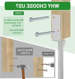 Set van 4 Grondankers voor Swing en Tuin, 50 cm, Gegalvaniseerd Staal, Stabiliteit voor Speeltuin en Rozenboog — thumbnail 3