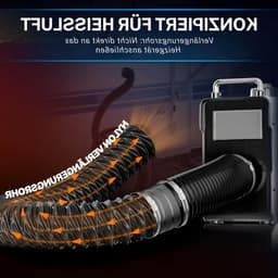Ø75 mm Afvoerpijp, 2.5 m Flexibele Nylon Aluminium Slang met 2 Slangklemmen, Hittebestendig voor Vloerverwarming, Afzuigventilator en Ventilatiesysteem, Zwart — thumbnail 2