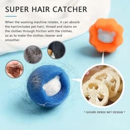 Dailygoods- Opvangballen 20 Stuks - Herbruikbare Wasballen - Dierenharen Verzamelen - Zachte Spons - Ruimtebesparend - Eenvoudig in Gebruik — thumbnail 4