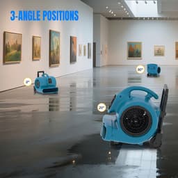 Krachtige Ventilator - Luchtbeweger Tapijtdroger - Snel Drogen - 3 Droogposities - 2400 CFM - Blauw — thumbnail 3