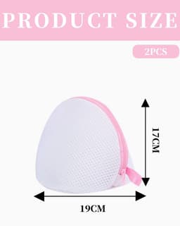 Dailygoods- Wasnet Set van 2 - Herbruikbaar - Geschikt voor Beha/Ondergoed - Verborgen Ritssluiting - Hoogwaardige Polyestervezels - Duurzaam - Waszak — thumbnail 2