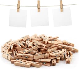 Dailygoods- Mini Wasknijpers 80 Stuks - Duurzaam Hout - Knutselwerk - Fotohouder - Decoraties - Milieuvriendelijk - Klemmen — thumbnail 1
