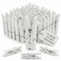 Dailygoods- Wasknijpers Hout 72 Stuks - Mini Wasknijpers - Decoratieve Klemmen - Knutselen - DIY Projecten - Creatieve Tafeldecoratie - Knijpers — thumbnail 1