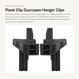 Dailygoods- Plankclip Duurzaam - Pakketplank Clip - Past voor W169 A-Klasse 2010-2012 - Past voor W245 B-Klasse 2008-2011 - Kunststof - Zwart - Hoedenplankclip — thumbnail 1