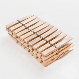 Wasknijpers Hout - Kledingknijpers - Was ophangen - Gemaakt in Duitsland - 7.2 cm - Bruin — thumbnail 1