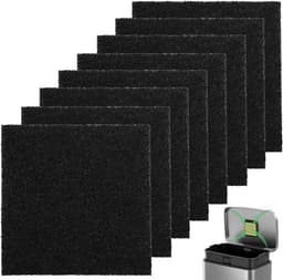 Set van 8 Geactiveerde Koolstoffilters voor Compostemmer, Geurfilter en Afvalverwerking in de Keuken — thumbnail 1