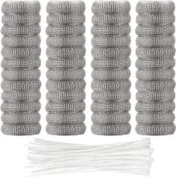48stuks pluizenfilters voor wasmachines, roestvrijstalen pluizenvangers, wasfilter voor wasmachineslang met 48kabelbinders — thumbnail 1