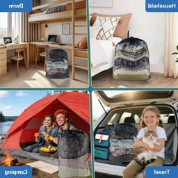 Grote wasnetten van 70 x 90 cm, waszakken met trekkoord voor wasmachine, ideaal voor kleding en beddengoed — thumbnail 3