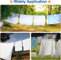 Set van 4 waslijnspreiders van duurzaam ABS-kunststof voor outdoor waslijnen - scheidingsrol voor lange waslijnen - wit — thumbnail 5